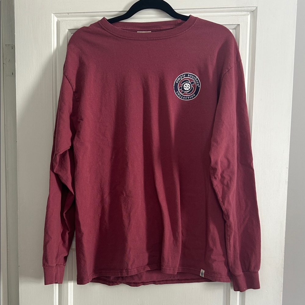Simply Southern Men's Maroon Long Sleeve Shirt